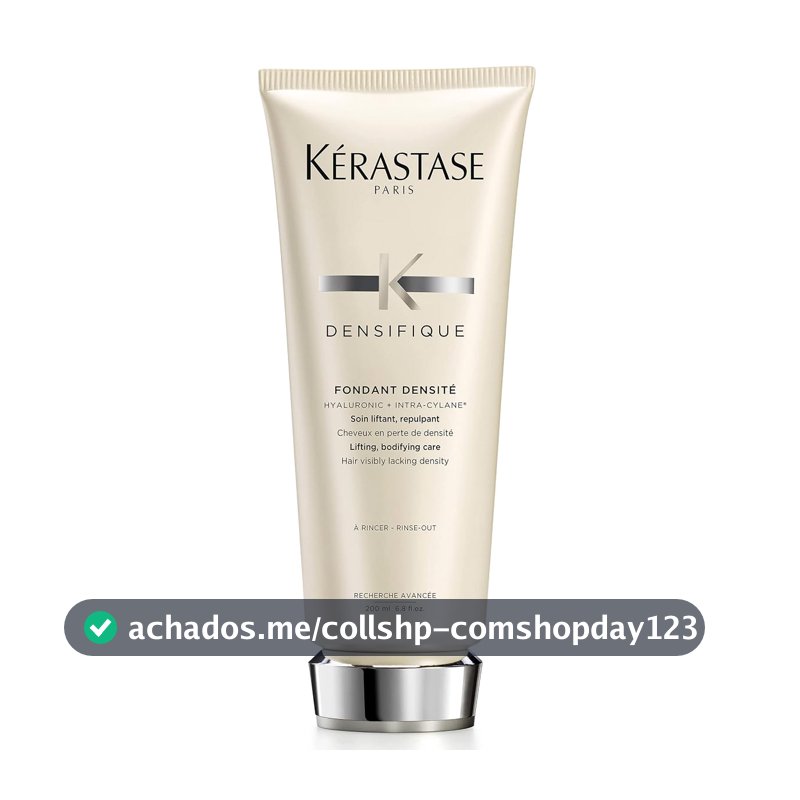 Kérastase Densifique Fondant Densité, Condicionador Densificante para Cabelos Finos e Ralos com Ácido Hialurônico, Volume Brilho e Fortalecimento Capilar 200ml