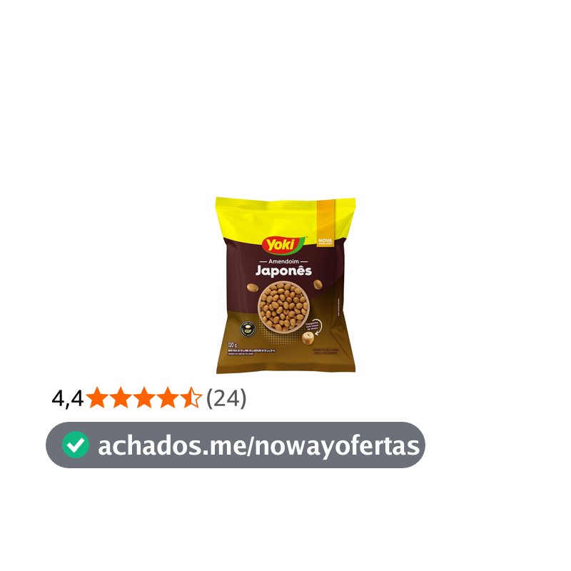 Yoki Amendoim Japonês Pacote 120g