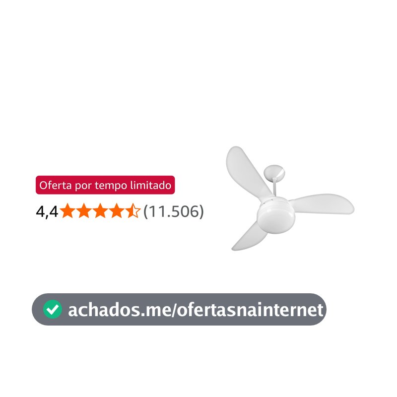 Ventisol Ventilador de Teto, Fênix 370, Branco, 127V