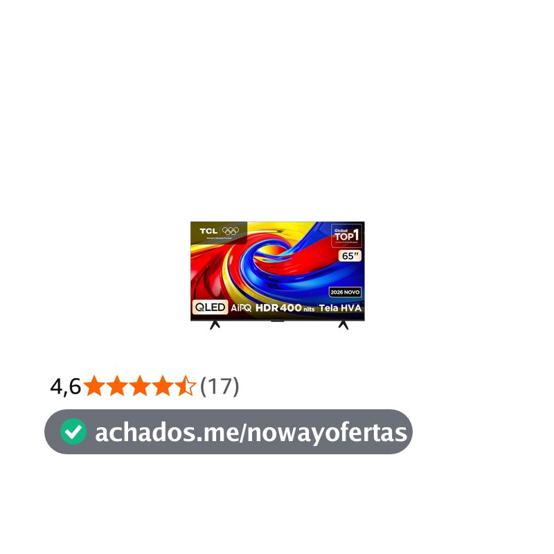 Smart TV TCL 65 Polegadas QLED 4K P7L WiFi Bluetooth Google TV HDR10+ 120 Hz VRR AIPQ 65P7L