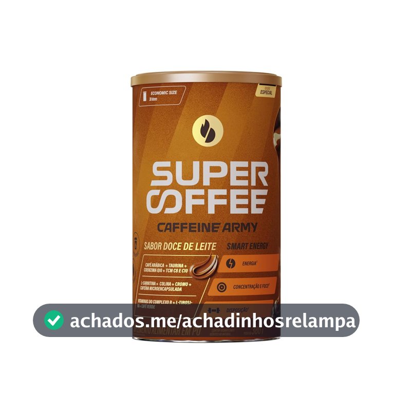 Café em Pó Caffeine Army SuperCoffee, Sabor Doce de Leite, 380g