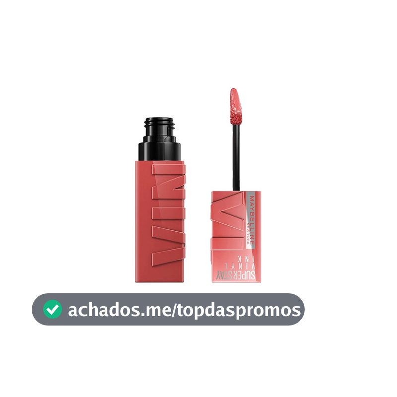 Batom Líquido Maybelline SuperStay Vinyl Ink Gloss 16h 15 Peachy 4,2ml