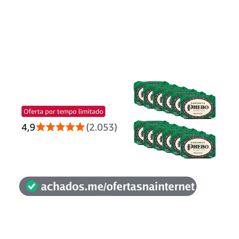 Phebo Sabonete, Amazonian, 90g, 12 Unidades