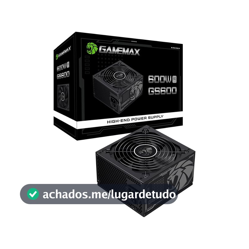 Fonte De Alimentacao 600w Gs600 80 Plus White Gamemax