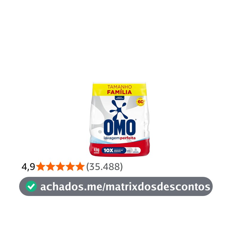 Omo Sabão em Pó Lavagem Perfeita 4Kg