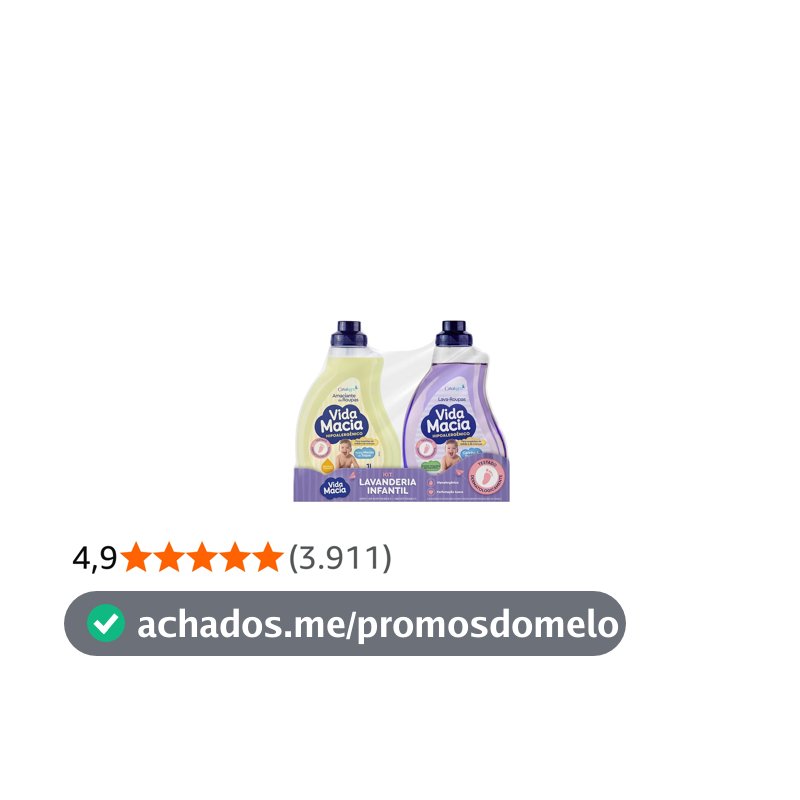 Kit Vida Macia (Lava Roupas e Amaciante - Glicerina e Camomila) 2 x 1L