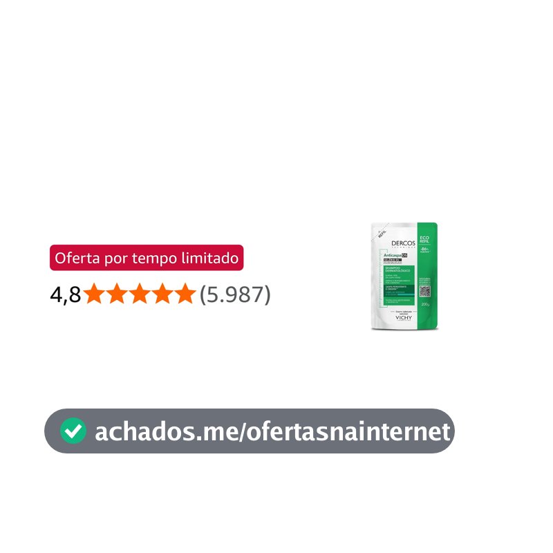 Vichy, Dercos Shampoo Anticaspa para Cabelos Normais a Oleosos