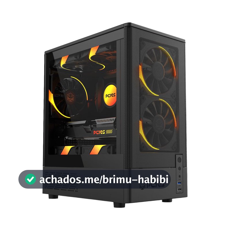 GABINETE GAMER PCYES KAURI BLACK VULCAN - GKRIBV