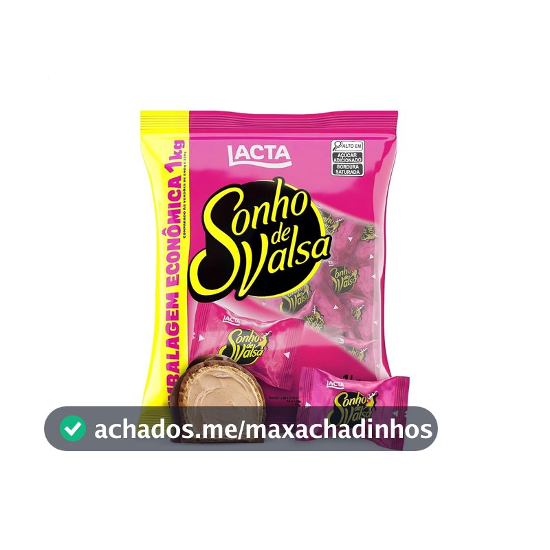 Lacta Sonho de Valsa - Wafer Recheado Sabor Chocolate Pacote 1kg