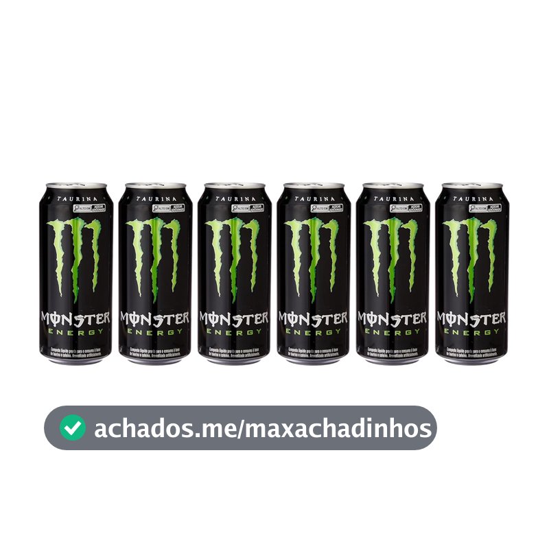 Bebida Energética Monster Energy, 473ml, Pack com 6 Unidades