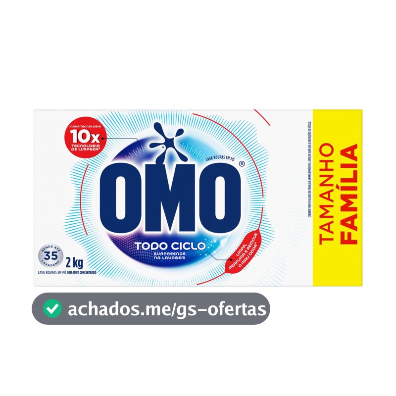 Lava-Roupas em Pó Omo Todo Ciclo Caixa 2kg