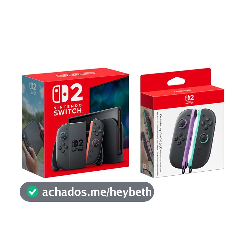 Bundle Console Nintendo Switch 2 + Joy-Con 2 Roxo e Verde