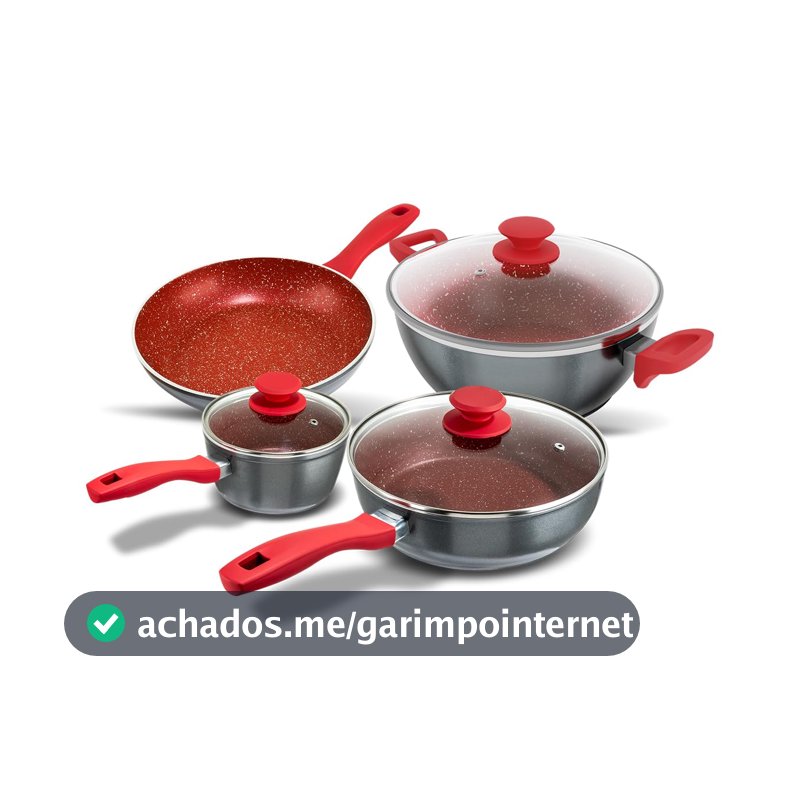 Conjunto de Panelas Philco Redstone PKT407 4 Peças