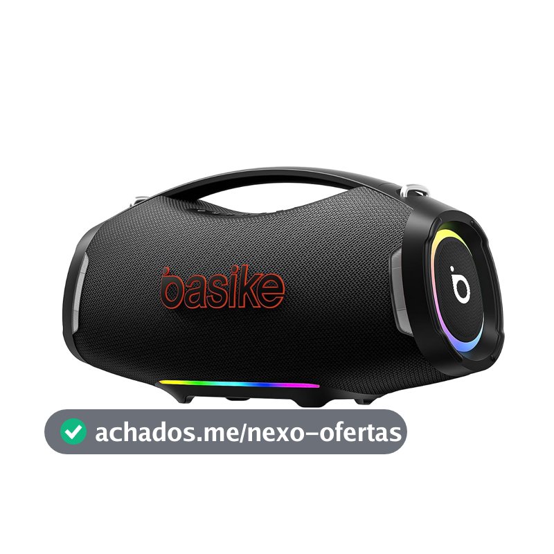 Caixa de Som, Basike, Boombox F10 Pro, Bluetooth, 500W, TWS (Preto)