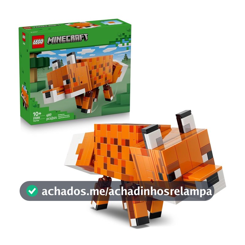 LEGO Minecraft A Raposa, Brinquedo de Decoração para Jogos 21588