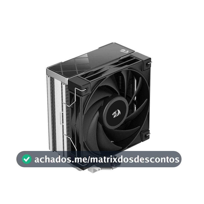 Air Cooler GamerStorm X Redragon AK400 RD Preto 4 Heatpipes Fan 120 mm R-AK400-BKNNMD-AJG
