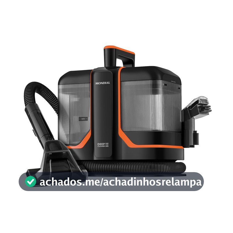 MONDIAL Extratora e Higienizadora Portátil Deep Cleaner II, Preto/Laranja, 1800W, 110V - EXP-02-O