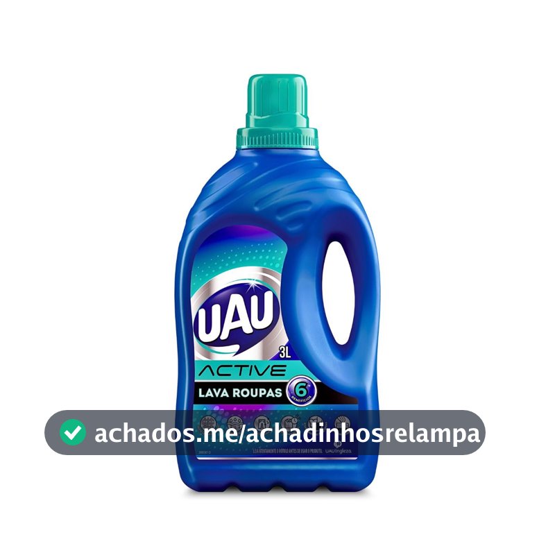 Uau Lava Roupas Liquido Active 3L
