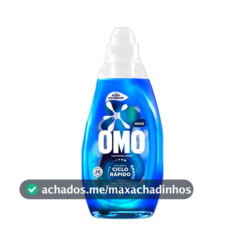 Lava-Roupas Líquido Omo Ciclo Rápido Ação Antiodor Frasco 1,4l