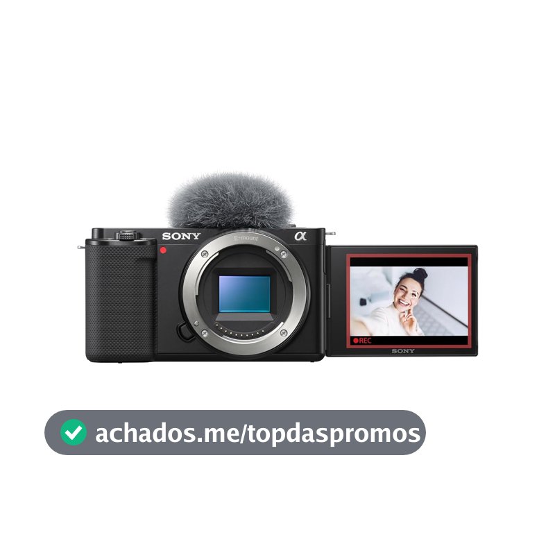 Sony Alpha ZV-E10 - Câmera Vlog sem espelho com lente intercambiável APS-C - Preta