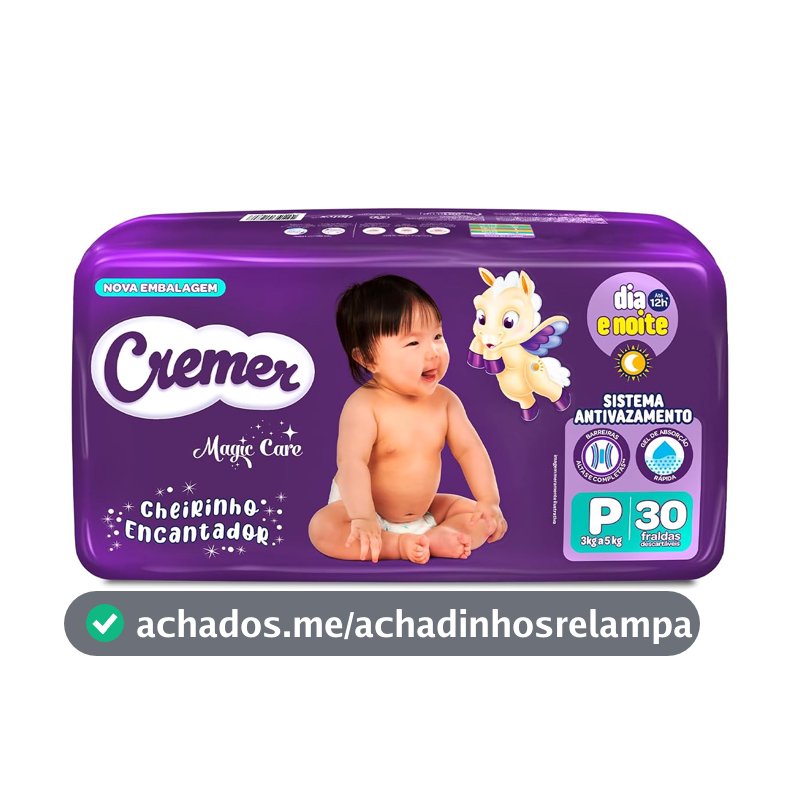 Fralda Cremer Jumbo P 30 Unidades