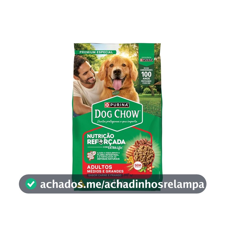 Ração Seca para Cães Adultos Médios e Grandes Purina Dog Chow, 15kg
