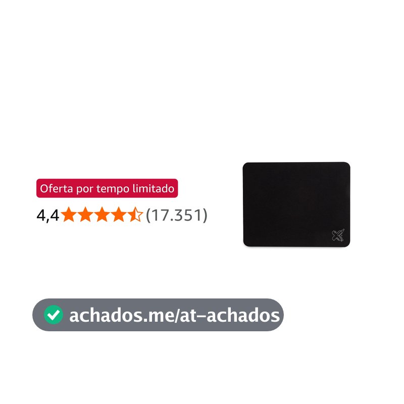 Maxprint 603579 - Mouse Pad Tecido, Preto, 22 x 17.8 cm, 1 Unidade