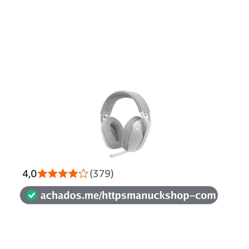 Headset Gamer Sem Fio Logitech G321, LIGHTSPEED, Bluetooth, Confortável, microfone 16 kHz, bateria de mais de 20 horas de duração. Compatível com PC, PS4, PS5, Nintendo Switch, Smartphone - Branco