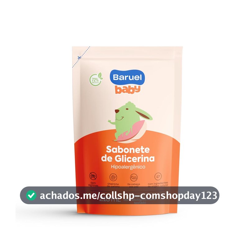 Sabonete Líquido Bebê Glicerina Refil 210ml – Baruel Baby