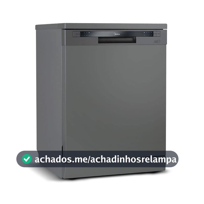 LAVA-LOUCAS MIDEA 14 SERVICOS CINZA 220V