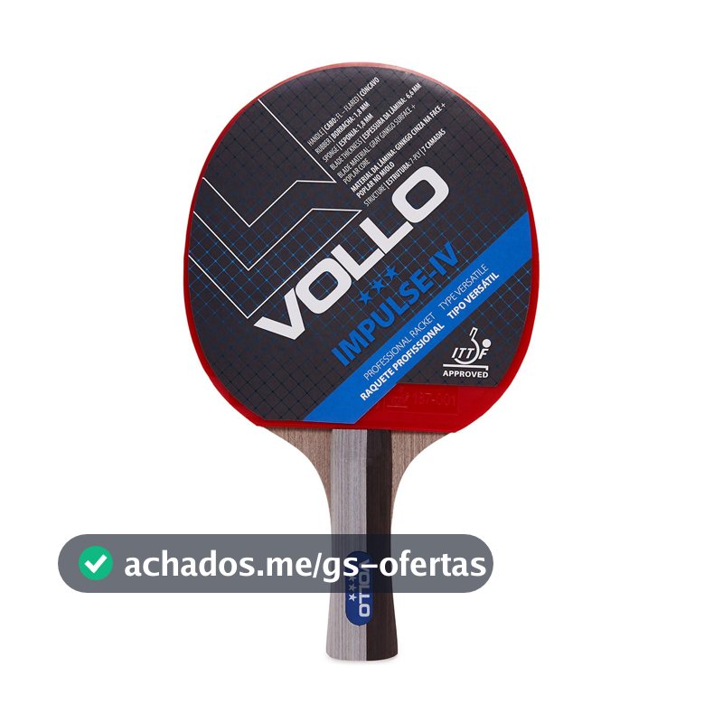 Raquete Profissional de Tênis de Mesa Impulse IV Vollo Aprovada ITTF