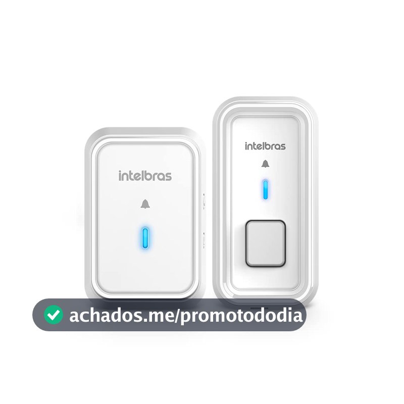 Campainha Sem Fio sem Bateria CIB 101S Branca Intelbras