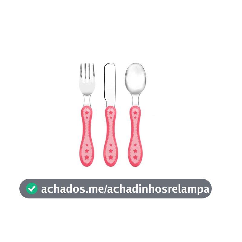 BUBA Kit Talher 3 Pecas Estrelinha - Rosa, Rosa, Tamanho único