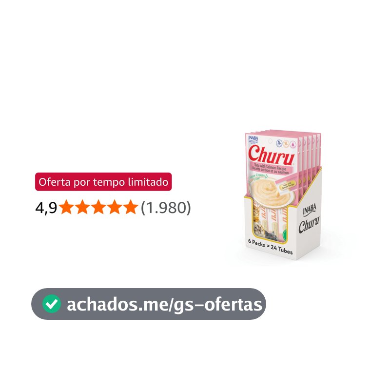 Churu Display Para Gato Sabor Atum Com Salmão 24 Tubos de 14g