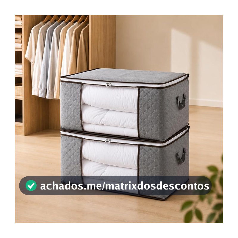 Kit 2 Caixas Organizadoras 90L Dobráveis