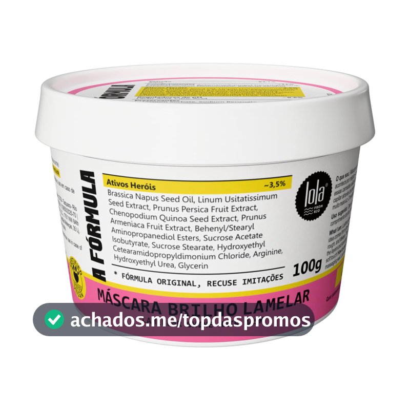 Máscara Capilar A Fórmula 100gr - Lola Cosmetics