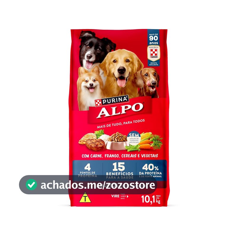 Purina Alpo Alpo - Ração Cães Adultos Carne E Frango 10,1Kg