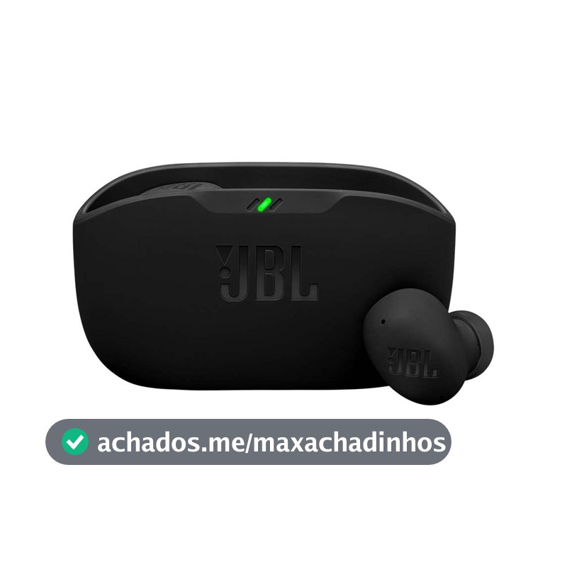 Fone de Ouvido Sem Fio, JBL, Bluetooth, Wave Buds 2, Intra Auricular, Sem Fio, Resistente À Água e Poeira - Preto