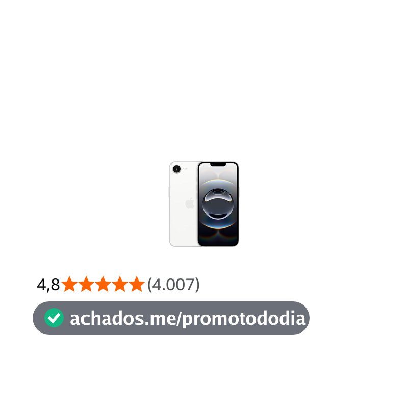 iPhone 16e Apple 128GB, Câmera 48MP, Tela Super Retina XDR 6,1", Branco