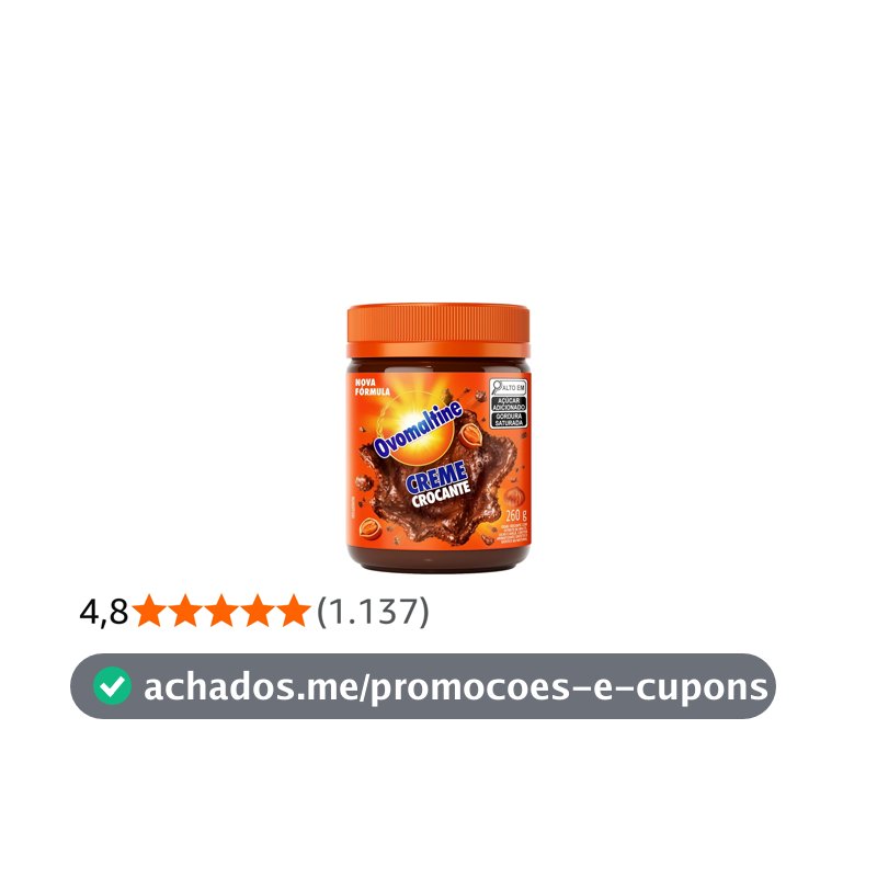 Ovomaltine Creme Crocante Pote 260g