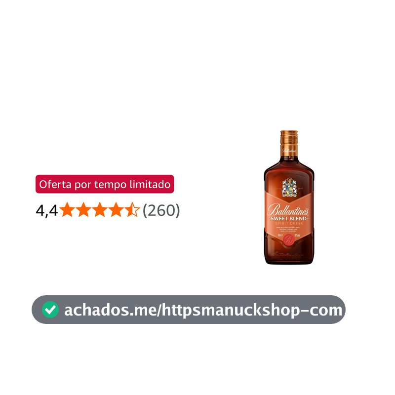 Licor Seco de Whisky Caramelo & Baunilha Ballantine's Sweet Blend Garrafa 700ml
