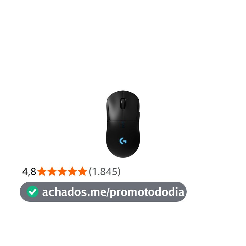 Mouse Gamer Sem Fio Logitech G PRO Wireless com Tecnologia LIGHTSPEED, RGB LIGHTSYNC, Design Ambidestro, 8 Botões Programáveis, Sensor HERO 25K e Bateria Recarregável - Compatível com POWERPLAY