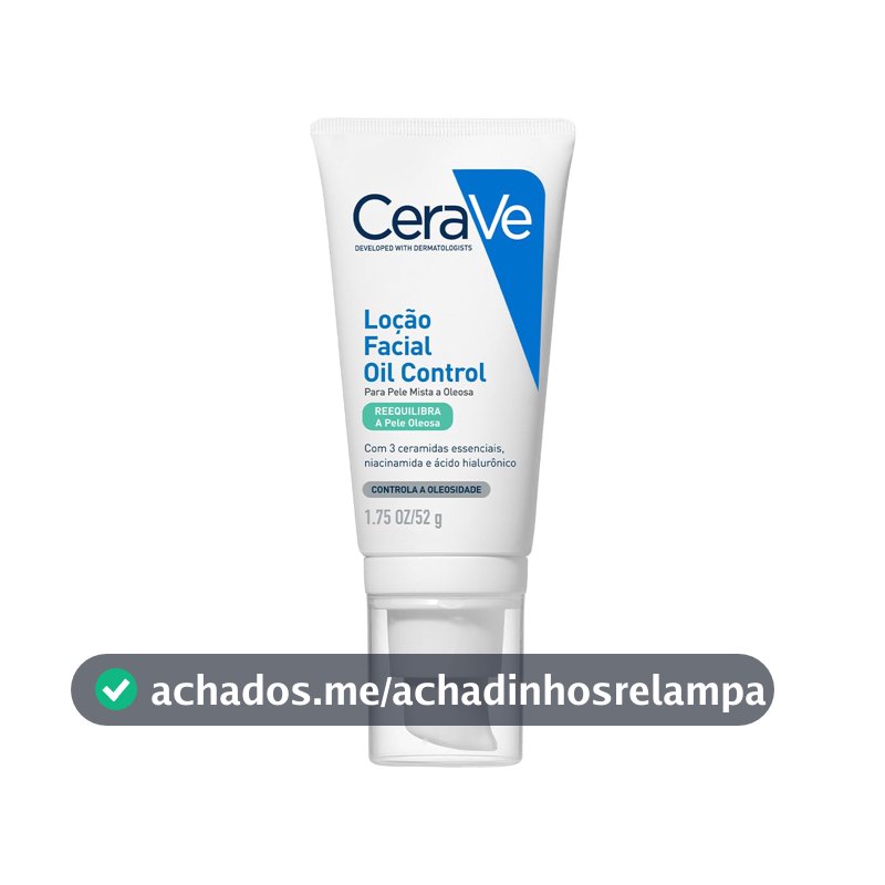 CeraVe Oil Control, Loção Facial Hidratante para Pele Oleosa, 52g