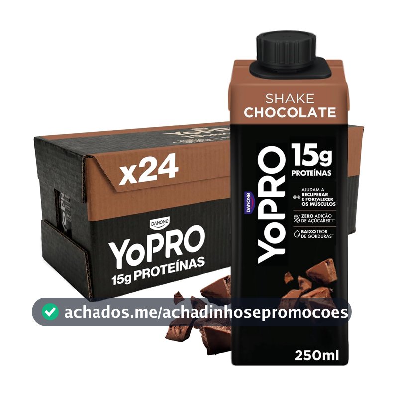 Bebida Láctea YoPRO, 15g de Proteínas, 250ml, Pack com 24 Unidades