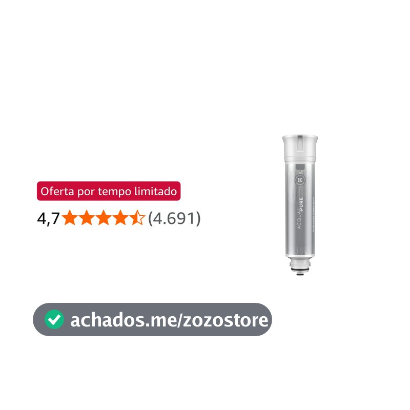 Filtro/Refil Original de Água Acqua Pure para Purificador Electrolux PE12A/PE12B/PE12G/PE12V/PE12P
