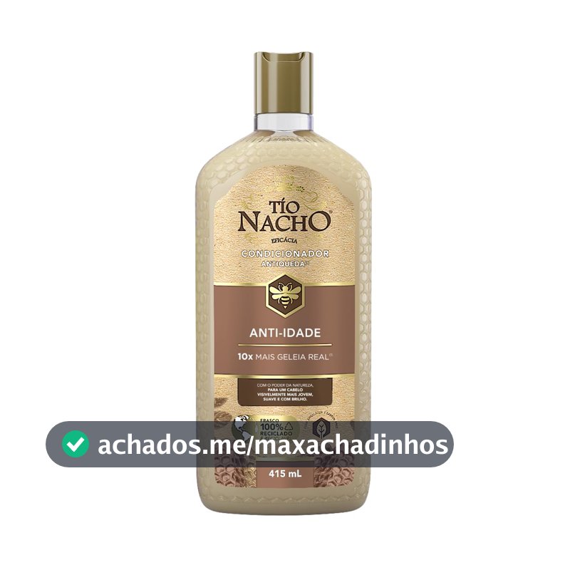 Tío Nacho Condicionador Anti-idade Antiqueda Natural com Geleia Real Concentrada – Reparação, Nutrição Profunda e Fortalecimento Capilar 415ml