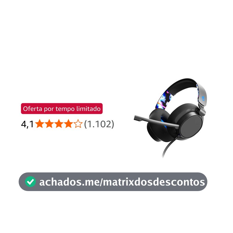 Fone de ouvido sem fio Skullcandy Slyr para jogos com fio multi-plataforma, funciona com Xbox Playstation e PC - Blue DigiHype
