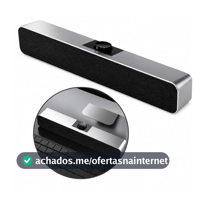 Caixa de Som, Soundbar para TV, Nootbok e Computador, Design Compacto
