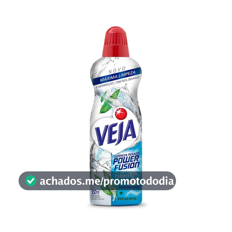 Veja Limpeza Pesada Power Fusion com Cloro Desinfetante e Limpador 950ml