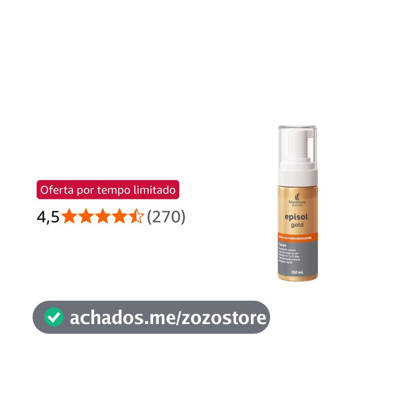 Água Autobronzeadora Episol Gold 150ml
